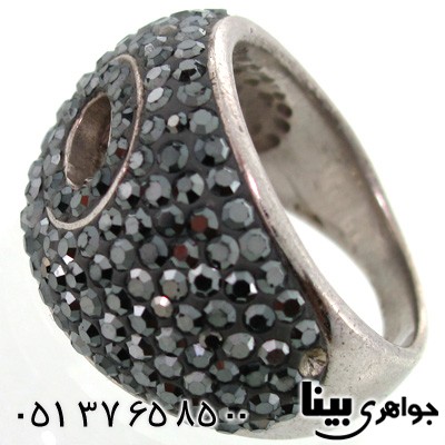 انگشتر حدید سوارسکی درشت زنانه