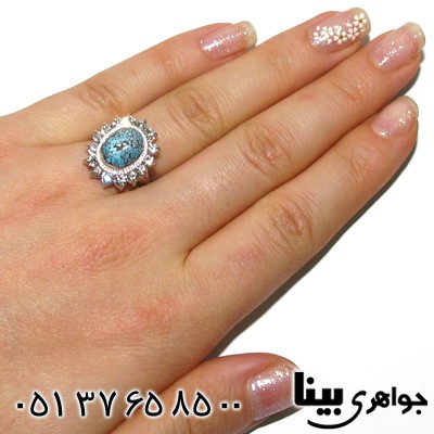 انگشتر فیروزه نیشابوری شجری زنانه شماره شش