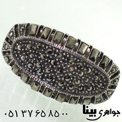 انگشتر حدید بیضی محدب زنانه درشت