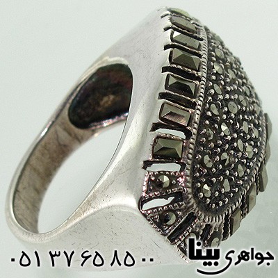 انگشتر حدید بیضی محدب زنانه درشت
