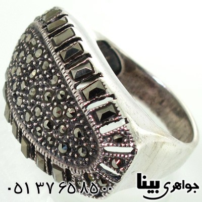 انگشتر حدید بیضی محدب زنانه درشت