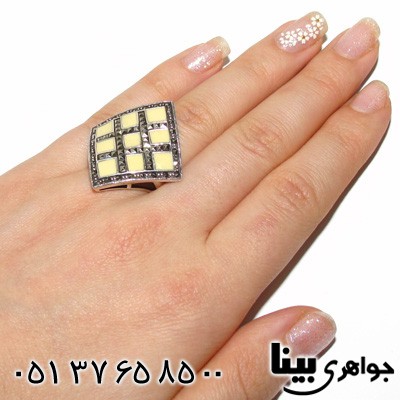 انگشتر حدید لوزی زنانه درشت