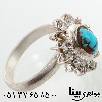 انگشتر فیروزه نیشابوری شجری زنانه شماره نه