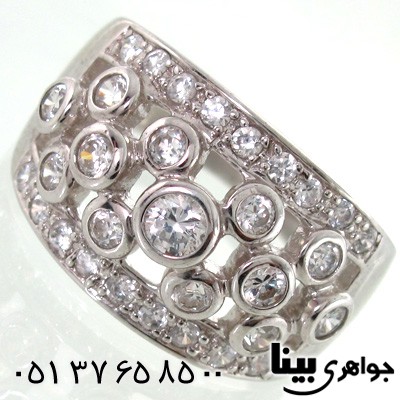 انگشتر نقره دایره ای زنانه
