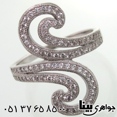 انگشتر نقره طرح گردباد زنانه