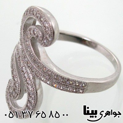 انگشتر نقره طرح گردباد زنانه