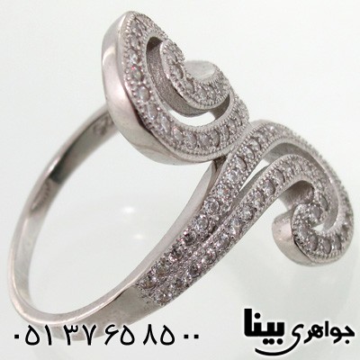 انگشتر نقره طرح گردباد زنانه