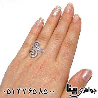 انگشتر نقره طرح گردباد زنانه