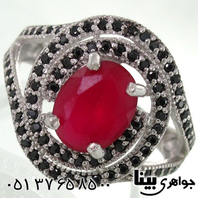 انگشتر ابسیدین بیضی زنانه