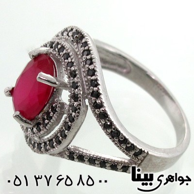 انگشتر ابسیدین بیضی زنانه