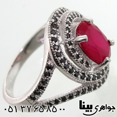 انگشتر ابسیدین بیضی زنانه
