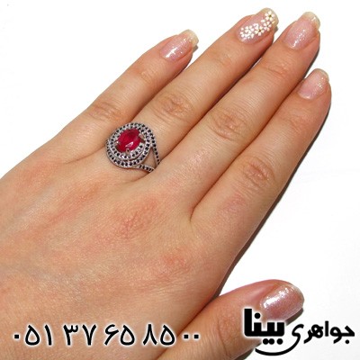 انگشتر ابسیدین بیضی زنانه
