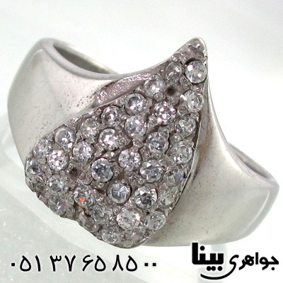 انگشتر نقره طرح قلبی زنانه