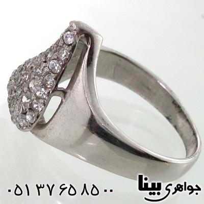 انگشتر نقره طرح قلبی زنانه