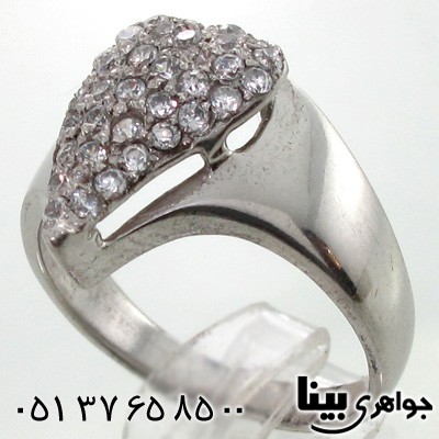 انگشتر نقره طرح قلبی زنانه