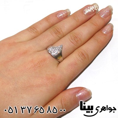 انگشتر نقره طرح قلبی زنانه