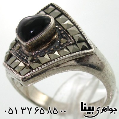 انگشتر حدید طرح لوزی و قلبی زنانه