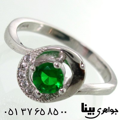 انگشتر ابسیدین سبز دایره زنانه