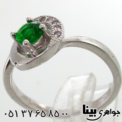 انگشتر ابسیدین سبز دایره زنانه