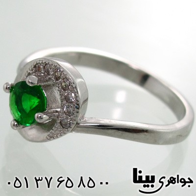 انگشتر ابسیدین سبز دایره زنانه