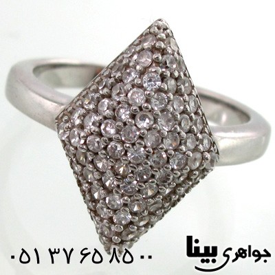 انگشتر نقره لوزی زنانه