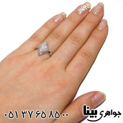 انگشتر نقره لوزی زنانه