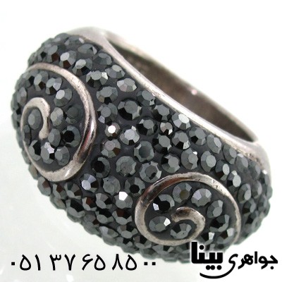 انگشتر حدید طرح پیچک زنانه درشت