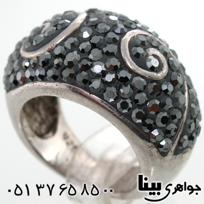انگشتر حدید طرح پیچک زنانه درشت