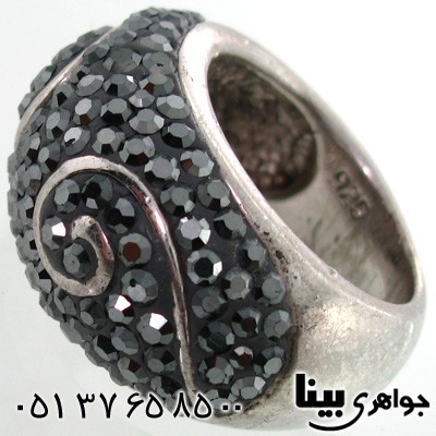 انگشتر حدید طرح پیچک زنانه درشت