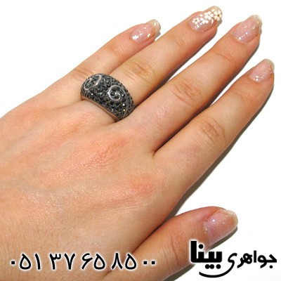 انگشتر حدید طرح پیچک زنانه درشت