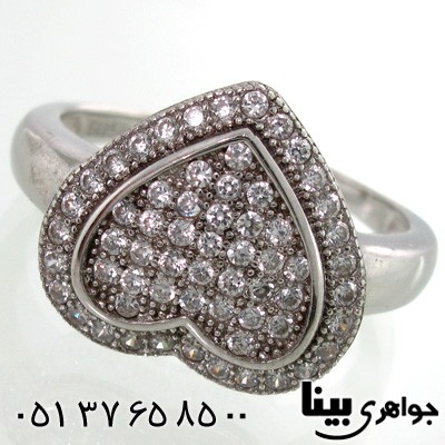 انگشتر نقره قلبی زنانه