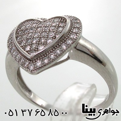 انگشتر نقره قلبی زنانه