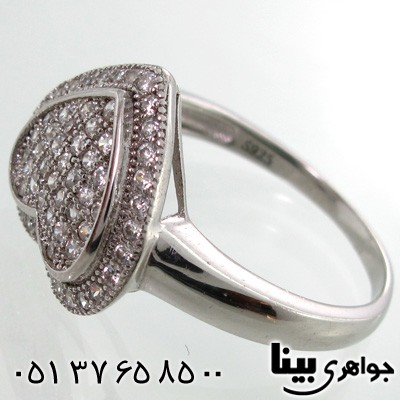 انگشتر نقره قلبی زنانه