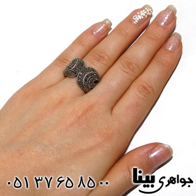 انگشتر حدید دو هلال زنانه