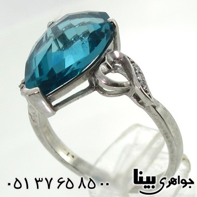 انگشتر ابسیدین طرح اشک زنانه