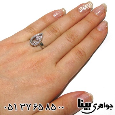 انگشتر نقره طرح موج زنانه