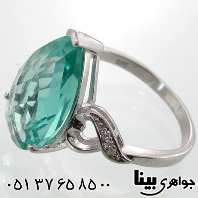 انگشتر ابسیدین آبی اشکی زنانه