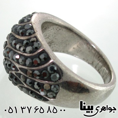 انگشتر حدید طرح مهوش زنانه درشت