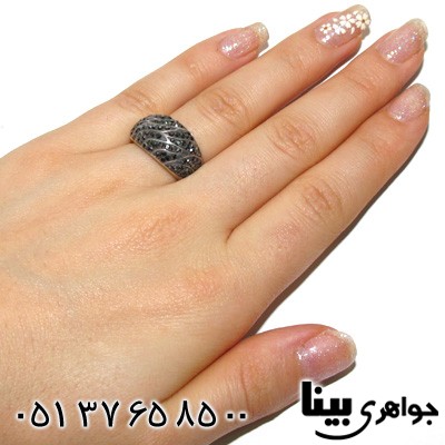 انگشتر حدید طرح مهوش زنانه درشت