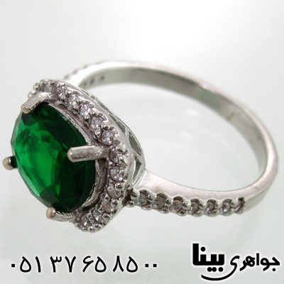 انگشتر ابسیدین سبز مستطیلی زنانه