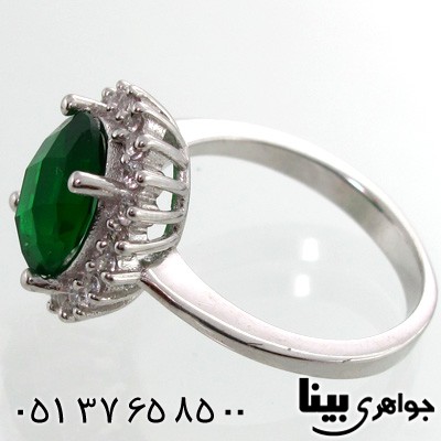 انگشتر ابسیدین سبز بیضی زنانه درشت