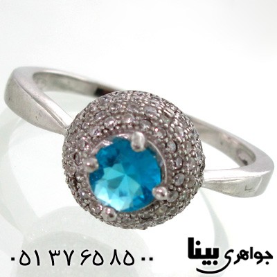 انگشتر توپاز پله ای زنانه