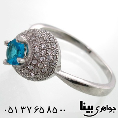 انگشتر توپاز پله ای زنانه