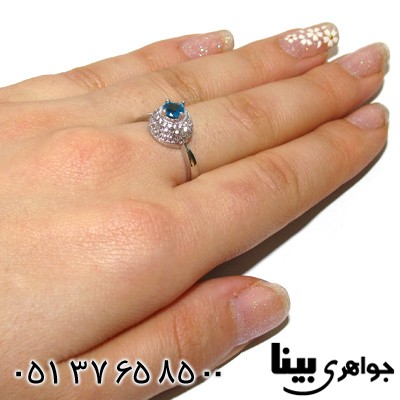 انگشتر توپاز پله ای زنانه