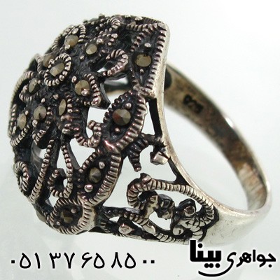 انگشتر حدید طرح گلستان زنانه درشت