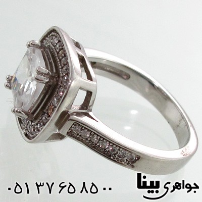 انگشتر نقره مربعی زنانه