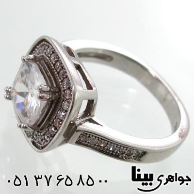 انگشتر نقره مربعی زنانه