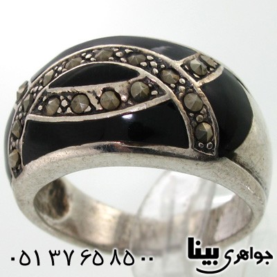 انگشتر حدید طرح دو نیم دایره زنانه درشت