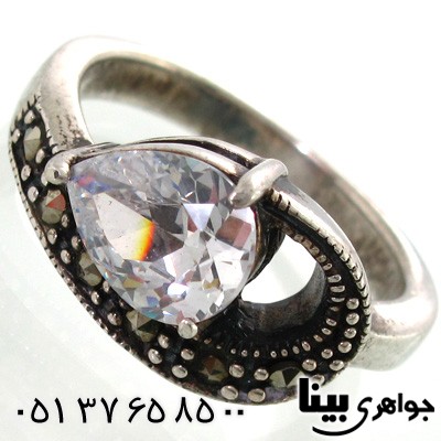 انگشتر حدید طرح قطره زنانه