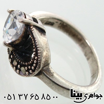 انگشتر حدید طرح قطره زنانه
